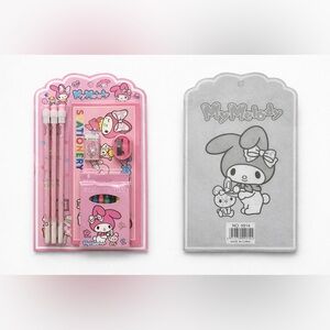 My Melody Stationery Set – Pencils, Crayons, Sharpener & Eraser Kit